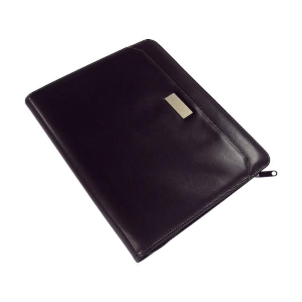 Нетоксическая 26x32x3cm кожаная папка портфолио дела многофункциональная с банком силы