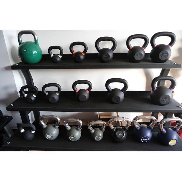 Power Coated Gym Equipment Kettlebells 5lb-80lb Size Cast Iron Material