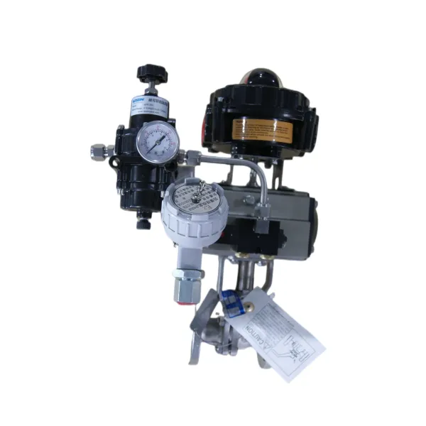 ANSI CLASS 150-900 316 Stainless Steel Full Port Pneumatic Flanged Ball Valve with ISO5211 Mounting
