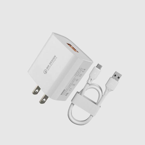 5V 2.4A 18W Travel Charging Kit QC3.0 Cell Phone Quick Charger