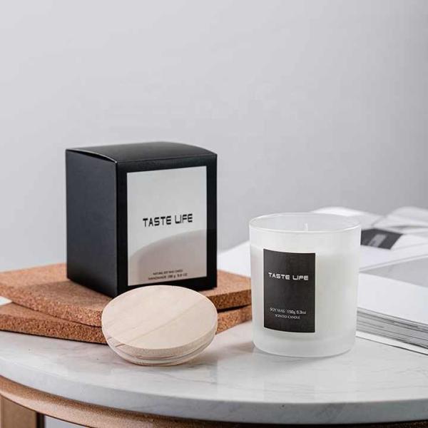 Home Birthday Wedding Atmosphere Luxury Glass Soy Wax Glass Jar Scented Candles With Lid