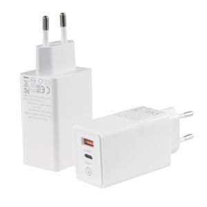 ラップトップQCタイプC デュアルPD充電器 65W出力 15V 3A 急速充電旅行アダプター
