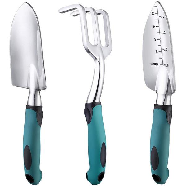 3 Pieces Strong Gardening Hand Tools Heavy Duty Aluminum Alloy