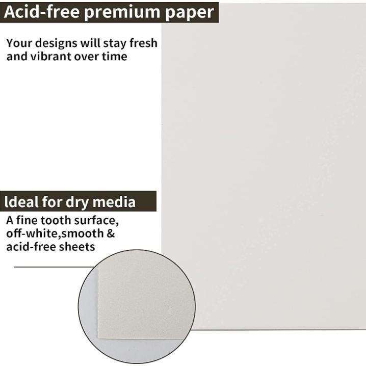 A5 Sketch Book Pack Spiral Bound with 100 Sheets of Acid Free Drawing Paper
