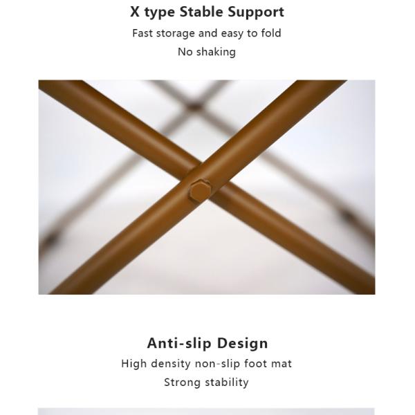 Mesa de camping portátil de aluminio 82x62cm plegable, carga 30kg