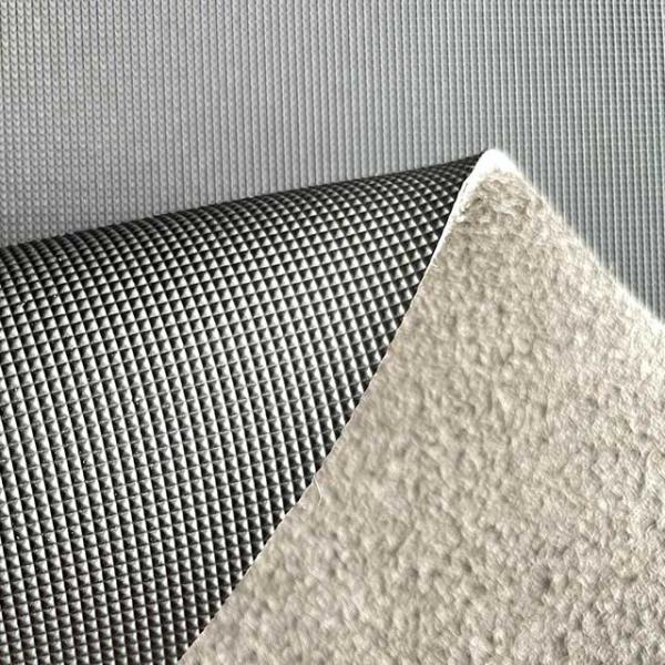 Eco Conscious TPU Synthetic Leather No DMF No Formaldehyde Anti Abrasion Diamond Pattern