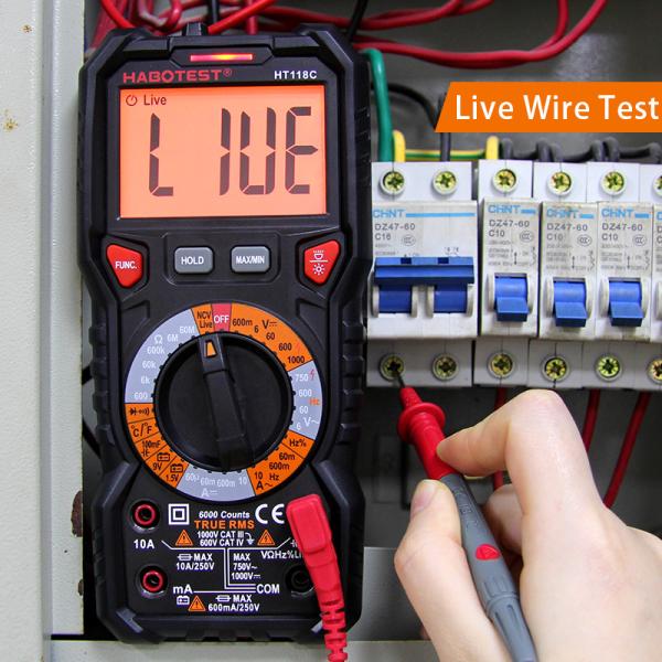 HT118C Automatic Digital Multimeter 1000V Resistance Capacitance Double Color Back Light