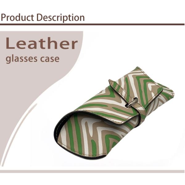 Embossing Logo Durable Belt Closure Folding Eyeglasses Case
