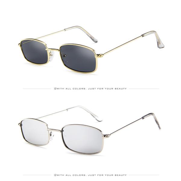 Vintage Rectangle Hot Sale Sunglasses Alloy Mirror Steampunk Women