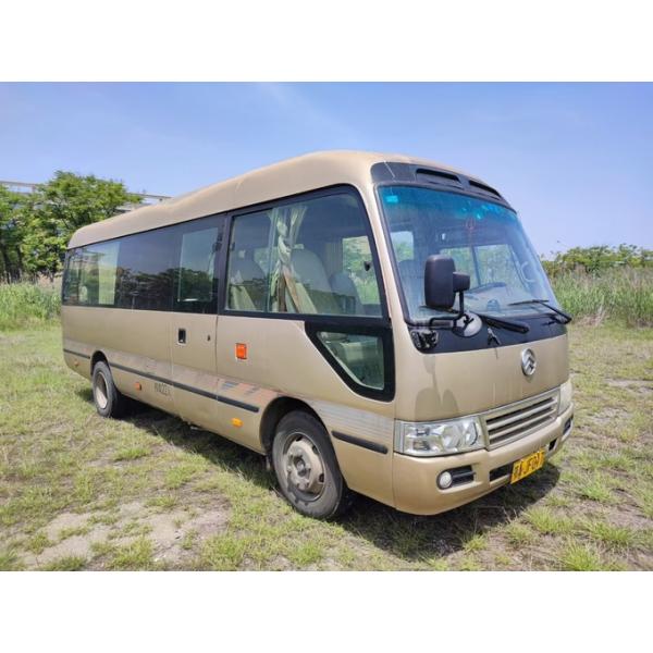 Autobús de recorrido de segunda mano Golden Dragon 22 asientos Autobuses pre-poseídos con aire acondicionado