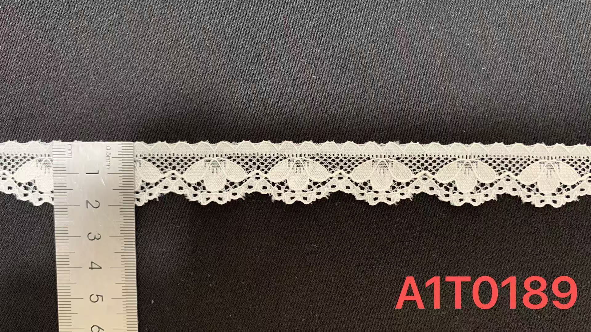 2cm Petal Floral Elastic Nylon Lace Trim with Mini Scalloped Edge and Thin Soft Fabric for Lingerie and Garment Decoration