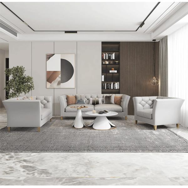 2pcs Living Room Round Rock Coffee Table 50cm Long With Super Fiber Leather