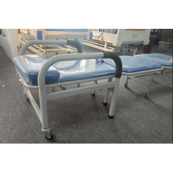 Retractable Foldable Adjustable Hospital Clinic Escort Chair With Steel Spray Plastic Structure