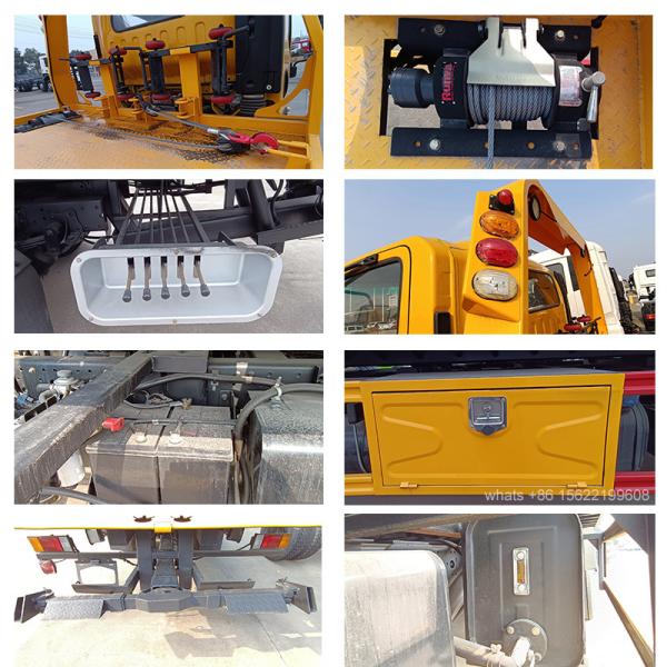 China Hot-sale ISUZU 4*2 Factory Price New Diesel Loading 4 T Towing 6 T Flatbed Tow Truck for Road Recovery