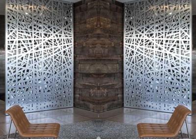 Relief Decorative Metal Screen Panels Different Textures / Colors For Different Seasons