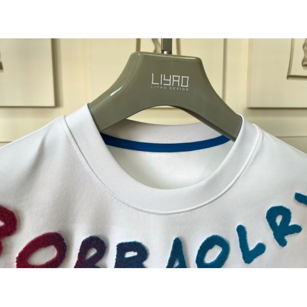 Crew Neck T - Shirt | Colorful Flocking Letter & Pattern Design 100%Cotton Jersey Men T-shirt