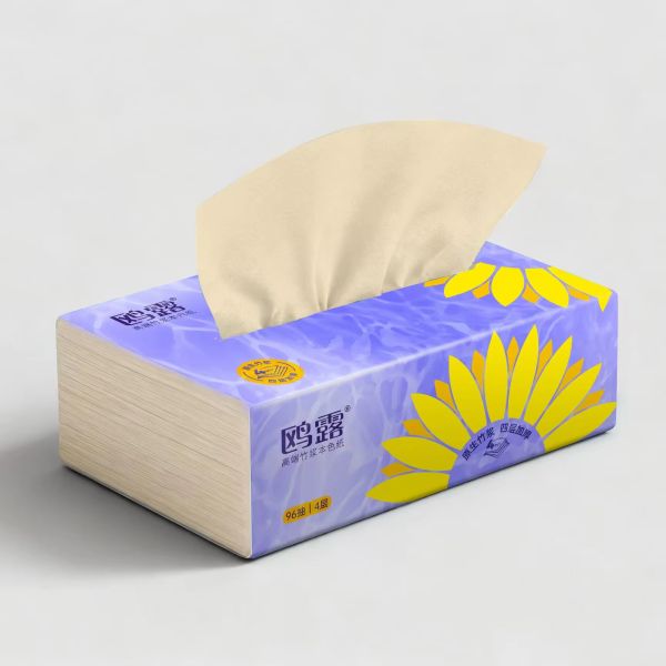 OEM/ODM Yashi 100% Virgin Wood Bamboo Pulp Soft Box Tissue Facial Tissue Custom Logo Paper 2/3/4 Ply 190x135mm Soft Plastic Pack