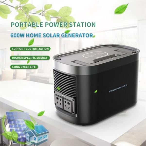 600W Solar Portable Power Station Generator Phone High Capacity Bank Supply