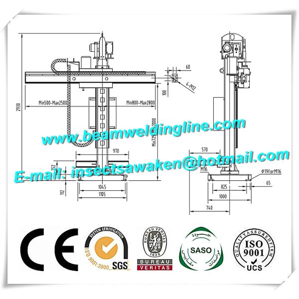 Column Boom Welding Manipulator , Weld Head Manipulator And Rotator