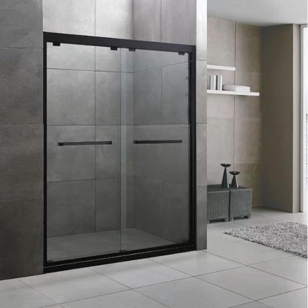 Stainless Steel Glass Shower Cabin with Polished Surface and Sliding Door Fitting Set