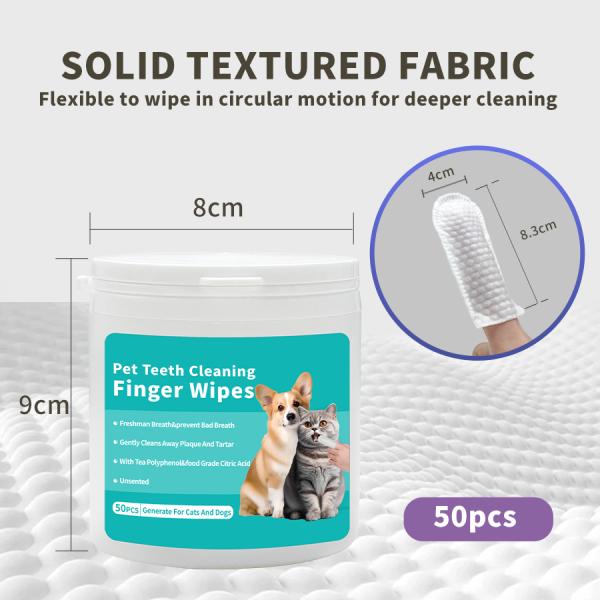 Clean Function Teeth Cleaning Wipes for Gentle Gum Care Disposable Dog Finger Toothbrush
