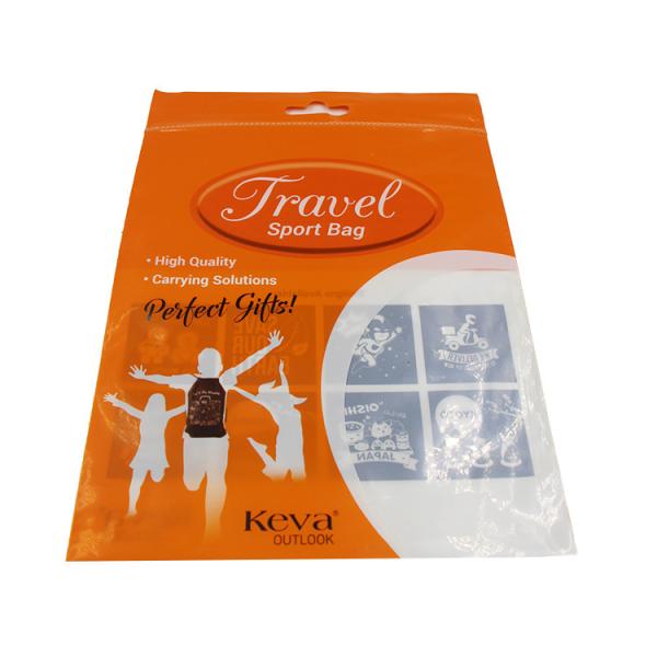 Custom Printing zipper laminated plastic opp bag for package gift