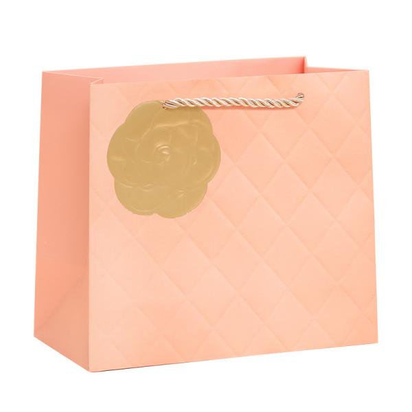 Sacs cadeaux en relief en feuille d'or, sacs de shopping, cadeaux de vêtements, personnalisation