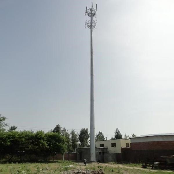 10-60m定制镀锌4g 5g钢杆通信塔天线高桅杆电信单极塔