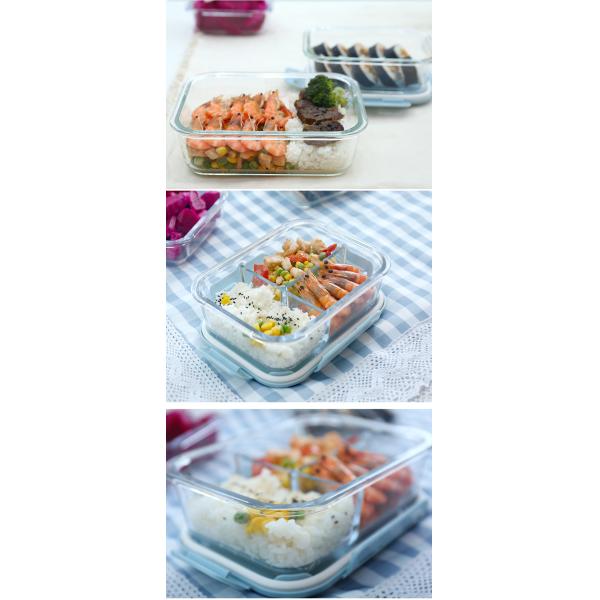 Пищевой контейнер боросиликата течебезопасный 800ml 34oz стеклянный