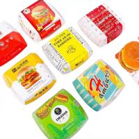 Commande personnalisée acceptée Boîte à hamburgers en papier kraft pour hot-dogs et sandwichs Emballage écologique