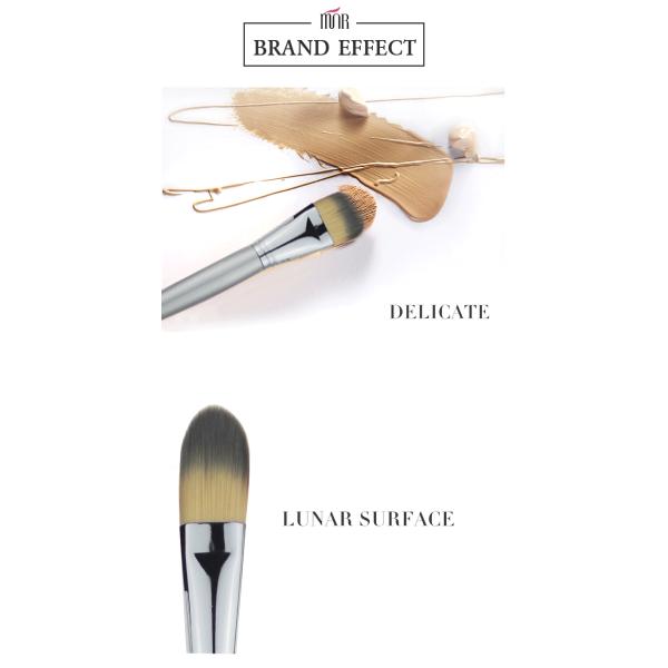 Professianal Fiber Hair Foundation Mask Brush With Copper Ferrule