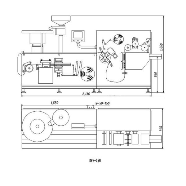 DPH -260H Capsule Tablet Blister Packer / Blister Packaging Equipment