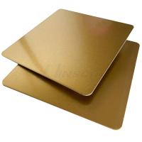 Feuille décorative titanique d'acier inoxydable d'ascenseur de surface d'or de vibration