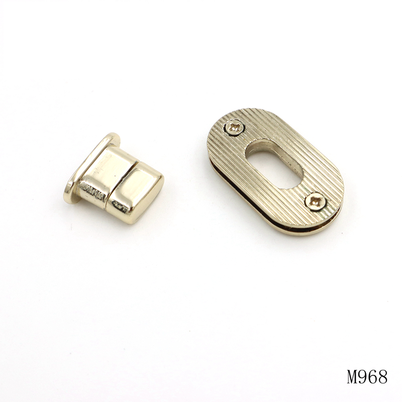 Gold Briefcase Lock Corrosion Resistant Bag Twist Lock Anti Fade