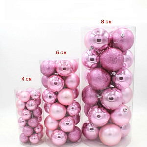 24Pcs Plastic Multicolor Christmas Balls Ornaments For Xmas Christmas Tree