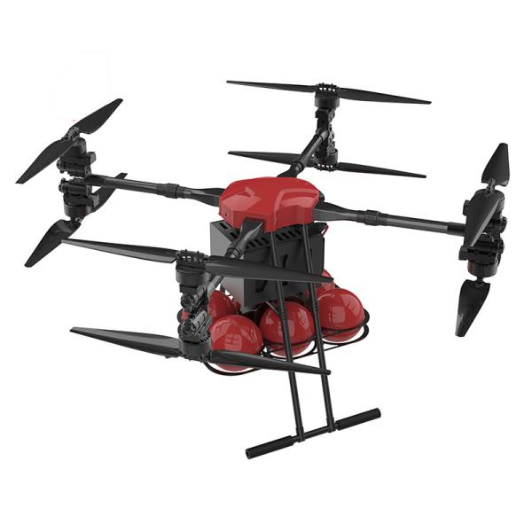 4 Axes 8 Propellers Fire Fighting Drone 10km Unmanned Aerial Vehicle 50kg