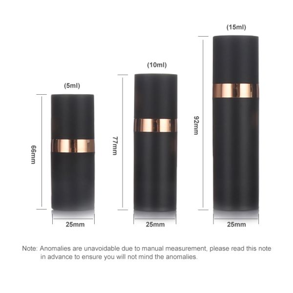 High Quality Sample Small Bottles 15ml Sun Cosmetic Airless Bottle for Men