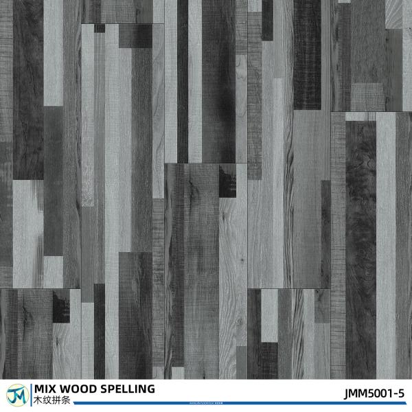 Fire Proof SPC Click Mixed Spelling Wood Flooring Plank 7inches X 48 Inches