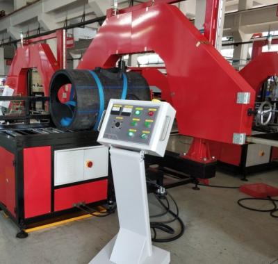 PP Pipe Cutting Band Saw Machine 630mm 380VAC Adjustable Line Speed