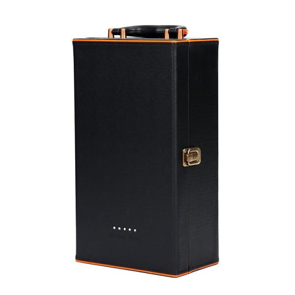 Hand Make Gift Fancy Wood Leather Wine Gift Boxes Customzied Size