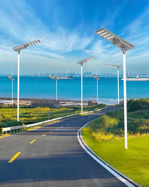 Aluminum Alloy Solar LED Street Light 3.2V/70AH LiFePO4 Battery Powered for Outdoor in Smart Cities