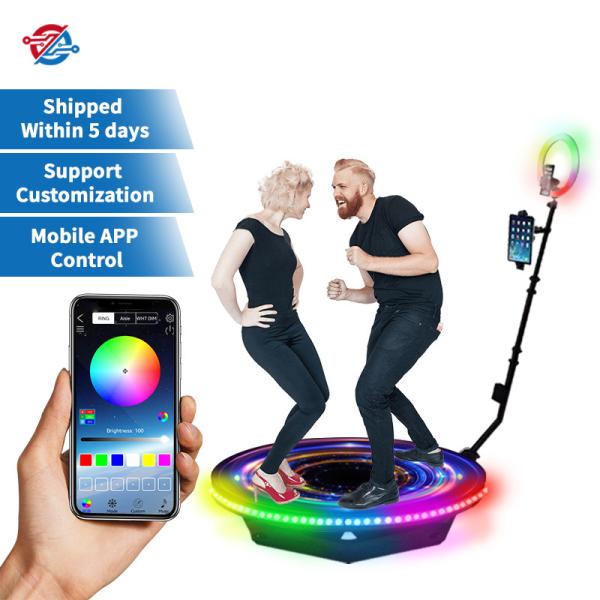Photobooth portátil de 16 cm para festas 360° rotação automática