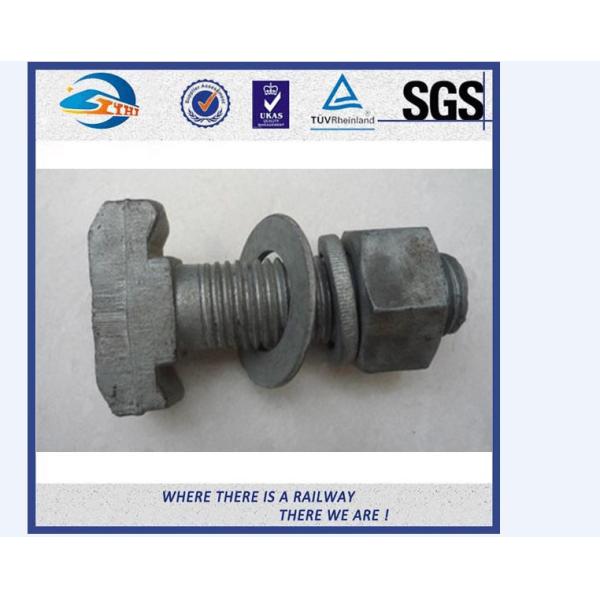 Boulons et écrous forgés galvanisés de poissons de voie de boulons pour le chemin de fer