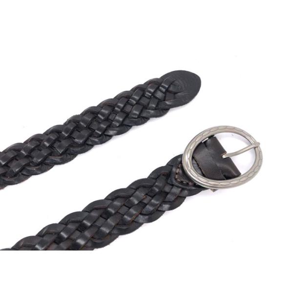 Удобная заплетенная чернота кожаного пояса для мужской случайной ширины 3.5км