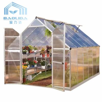 Plantas hortícolas que hibernam a barraca da estufa com placas de PC