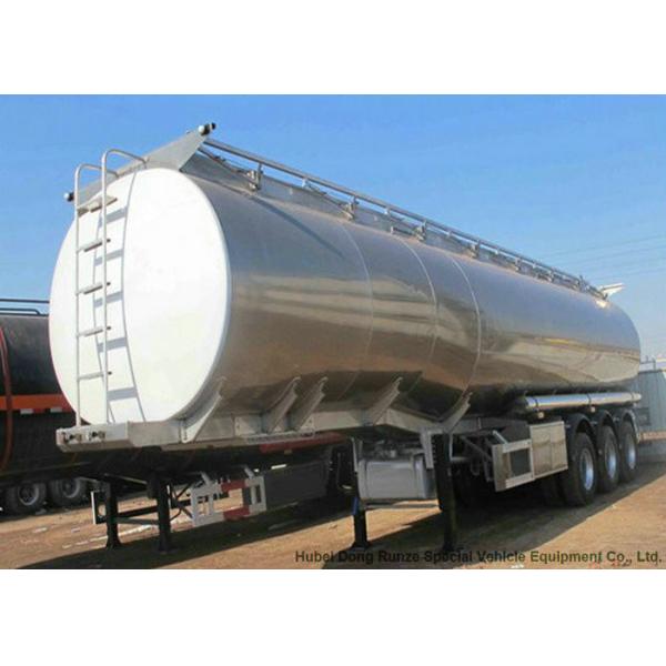 Carbon Steel Oil Transport Tank Trailer Tri Axle Heavy Capacity 30000L-45000L