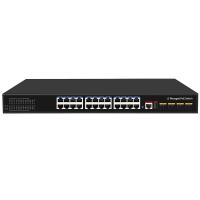 24 ports PoE Switch 10G Fiber300W Budget Console USB L3 Entrée CA gérée