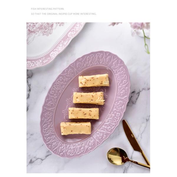 Ins Style Placas de cucharas de plato de porcelana Conjunto de vajilla de cerámica blanca para 10 usuarios