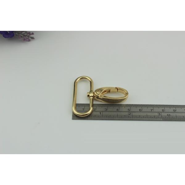 Nickel free zinc alloy 38 mm oval ring bag hardware snap hook for  leather straps