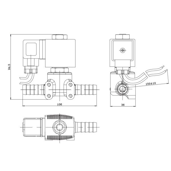 Клапан соленоида 12V танка мочевины SCR Cummins Emitec Ecofit нагревая латунный 24V